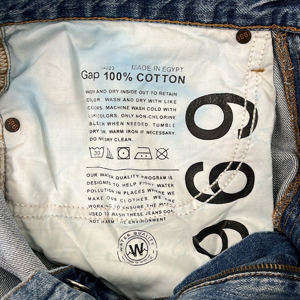 GAP 1969 BOOT CUT JEANS  DESTRUCTED Men’s 36x30 NWT - Picture 9 of 15